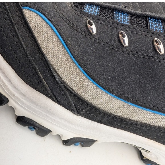 Skechers Sport Shoes Women Size 8 Black Blue Silver D'Lites Chunky Sneakers - Picture 14 of 14